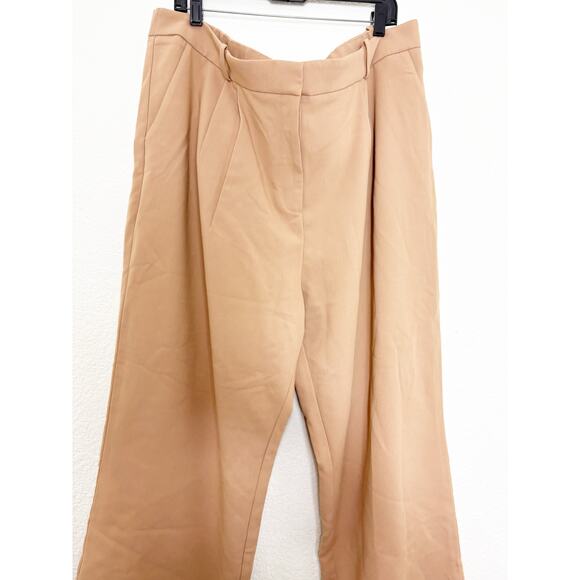 NWT A&F Abercrombie & Fitch Sloane Tailored Wide Leg Pant Size 22S Tan Trouser - Picture 9 of 13